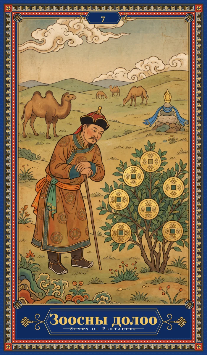 Зоосны долоо (Seven of Pentacles)